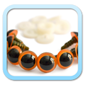 Yeux de sécurité Safety eyes - 12mm Orange - FROGandTOAD Créations